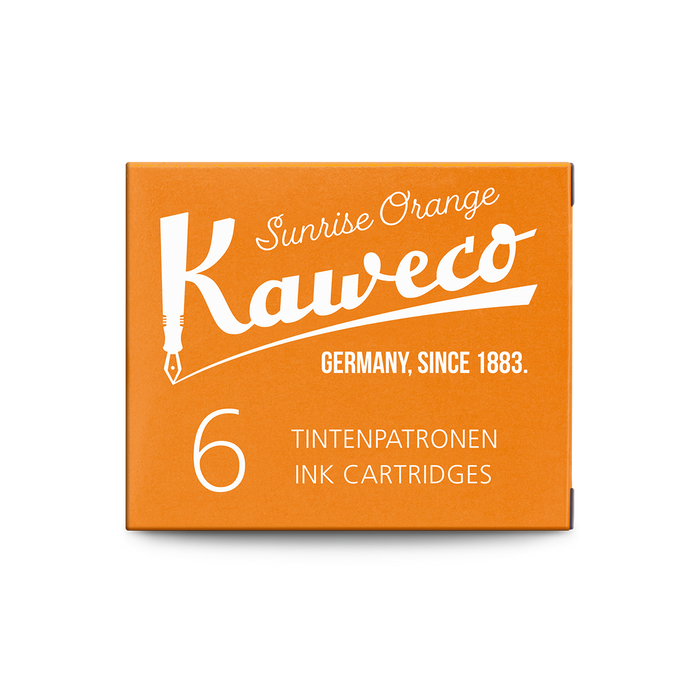 6 Kaweco Ink Cartridges - Sunrise Orange
