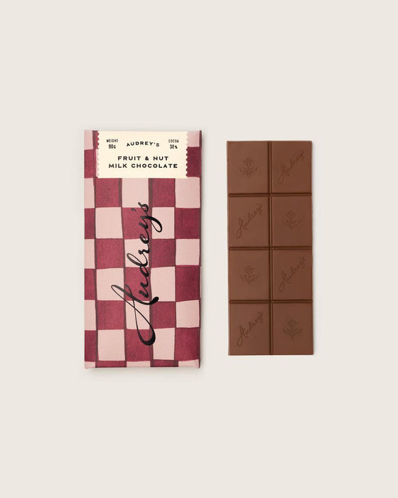 Audrey's Fruit & Nut 38% Milk Chocolate Bar