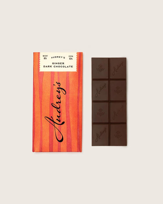Audrey's Ginger 62% Dark Chocolate Bar