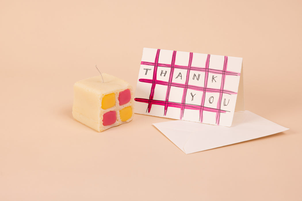 Battenberg Cake Candle