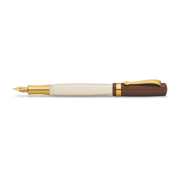 Brown & Ivory Kaweco Student 20s Retro Fountain Pen