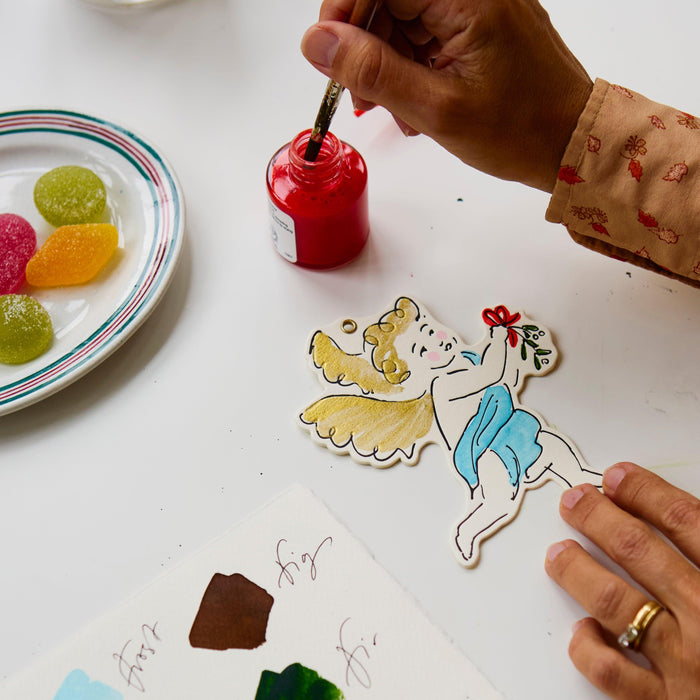 Christmas Kisses (Cherub) Decoration