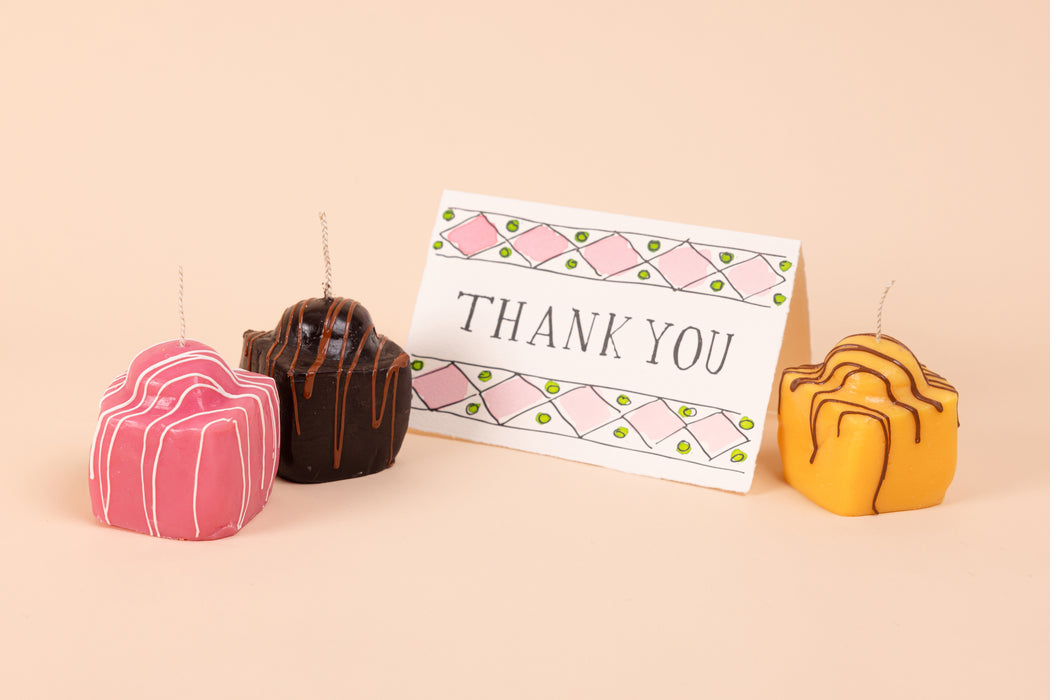 Fondant Fancy Candles