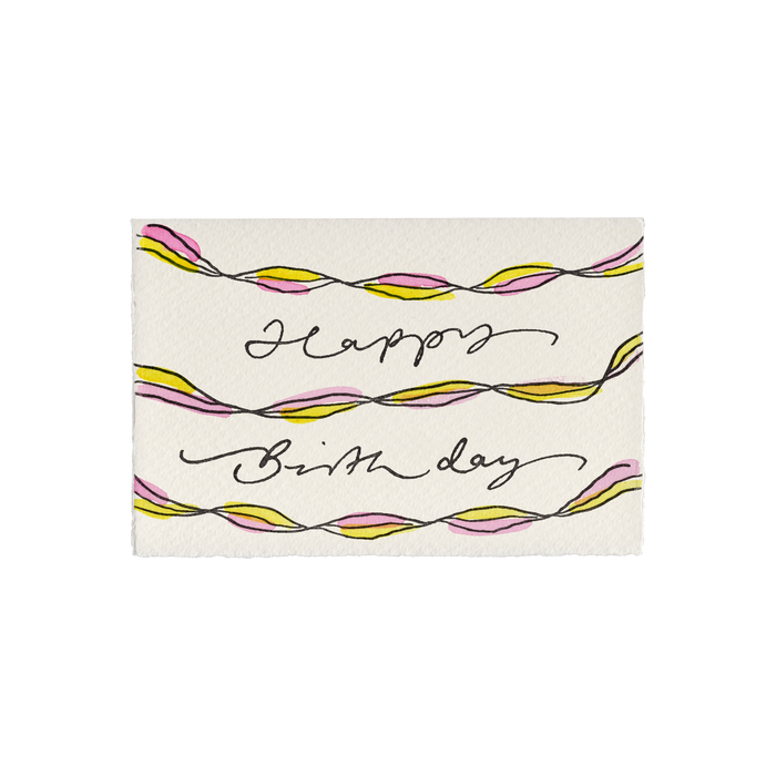 Happy Birthday Streamers Card
