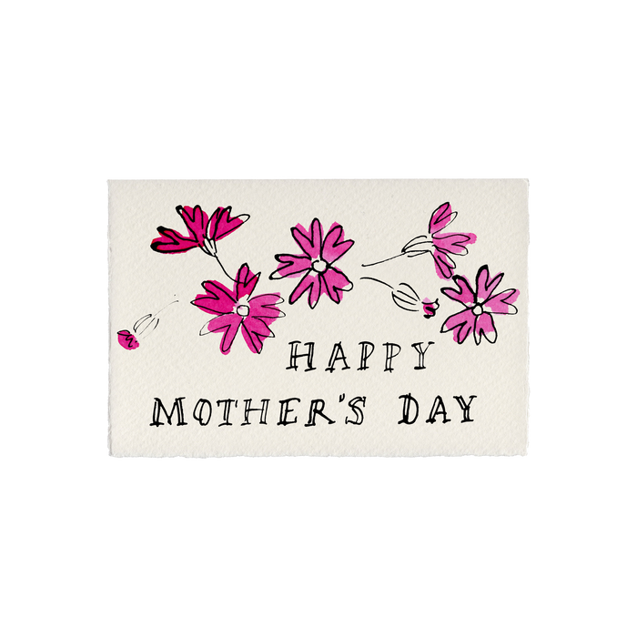 Happy Mother's Day Wildflower Card (Red Campion)