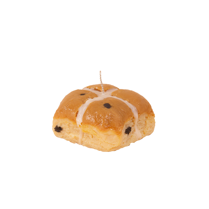 Hot Cross Bun Candle