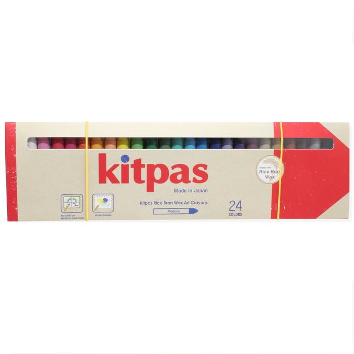Kitpas Rice Bran Wax Crayons (Set of 24)