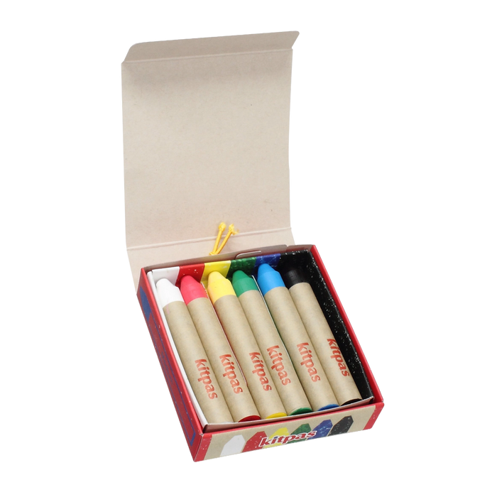 Kitpas Rice Bran Wax Crayons (Set of 6)