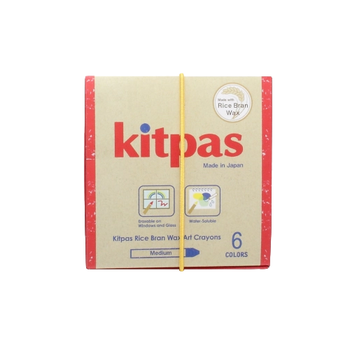 Kitpas Rice Bran Wax Crayons (Set of 6)