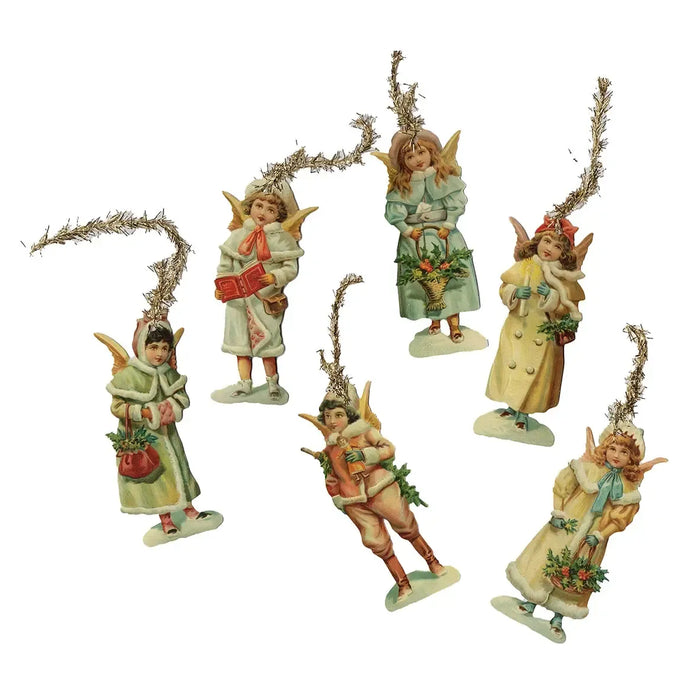 Winter Angel Tree Decorations (Set of 6)