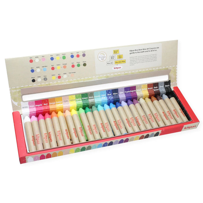 Kitpas Rice Bran Wax Crayons (Set of 24)